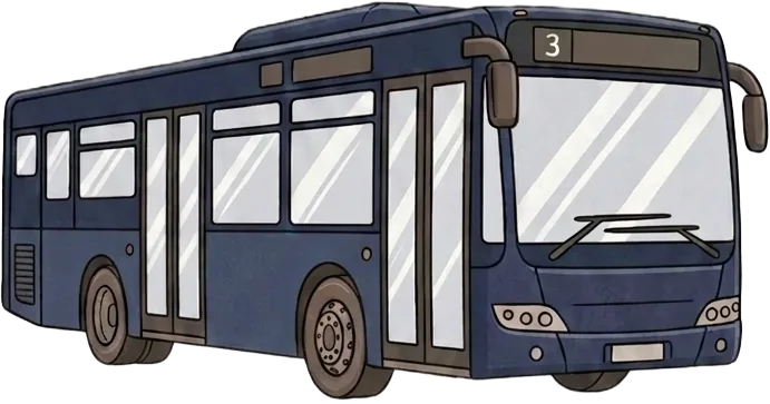 Ilustración de un bus para el traslado